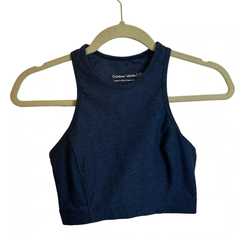 OUTDOOR VOICES ATHENA NAVY BLUE SPORTS BRA